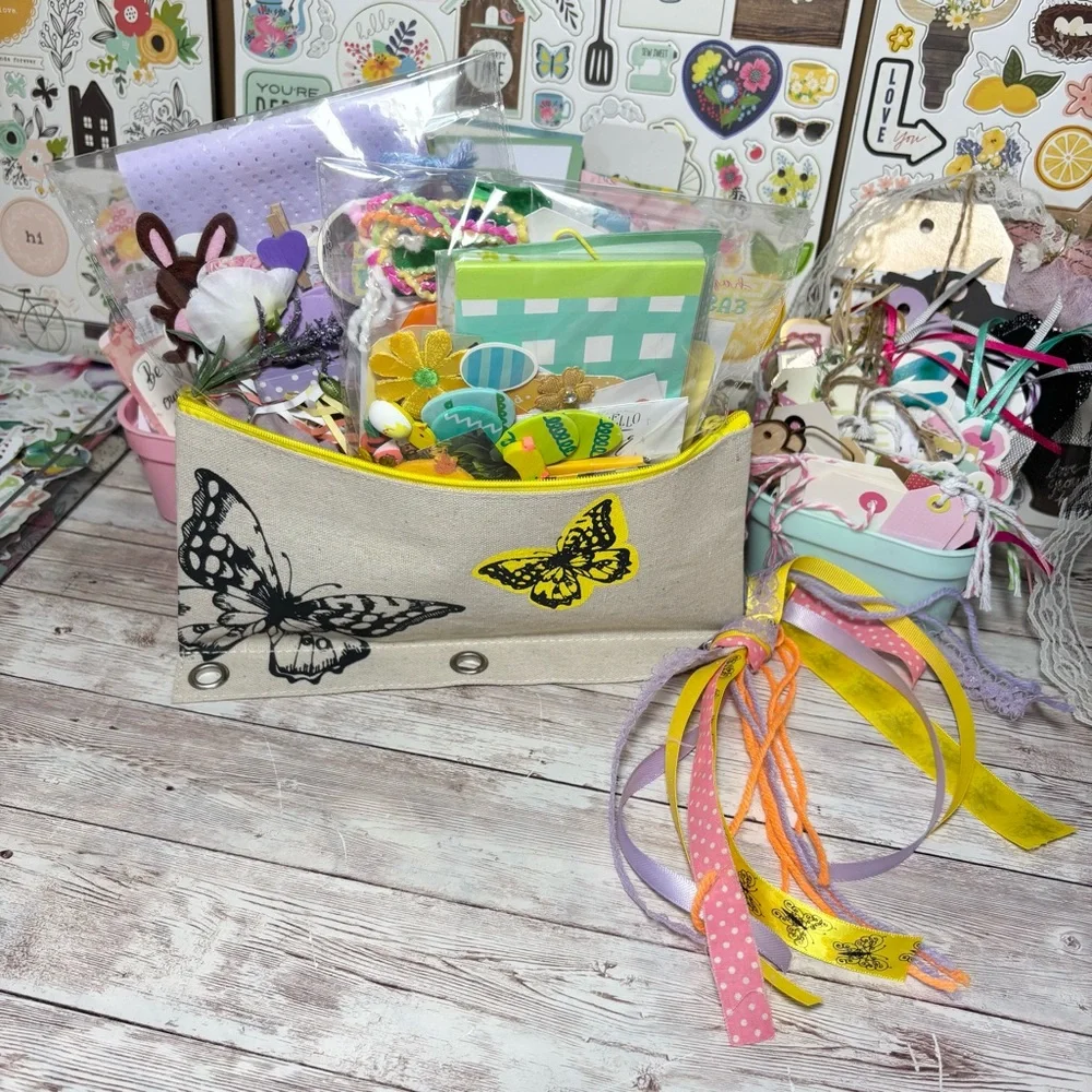 Spring Easter Junk Journal Kit & Planner Decor Supplies Scrapbook Lot Ephemera